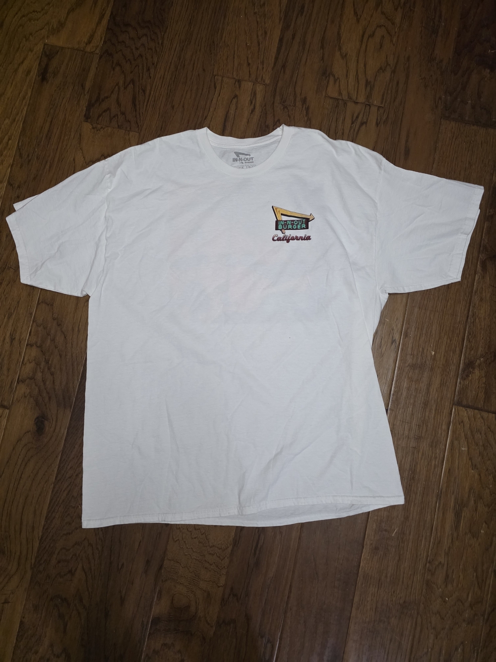 In-N-OUT Burger Logo White Short Sleeve Tee sz XXXL